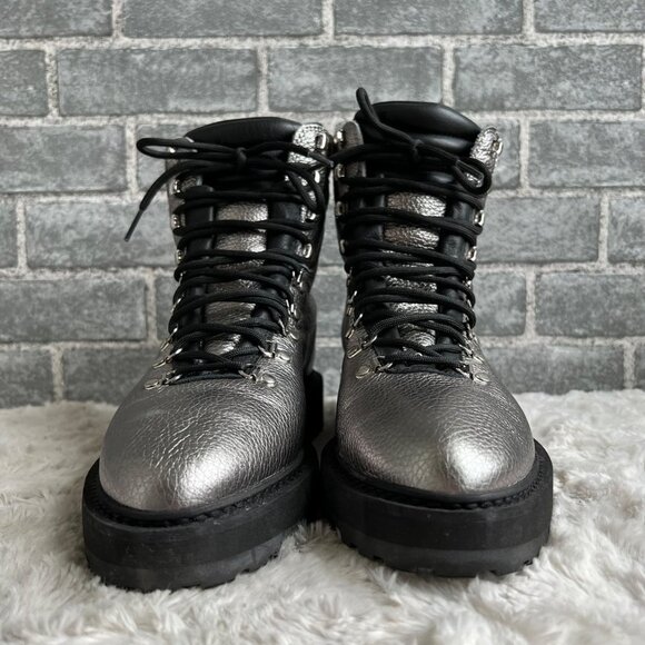 Diemme Monfumo Silver Pewter Combat Boots Size EU 40 - Picture 5 of 11